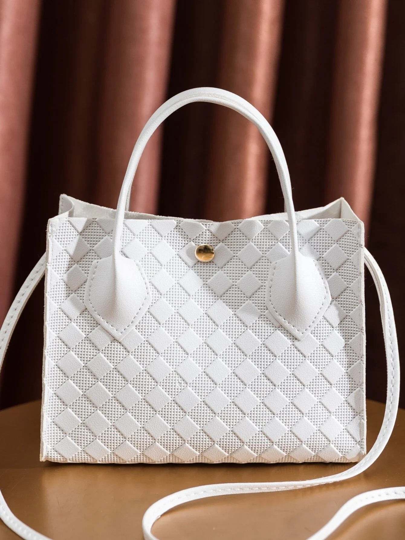 

Mini Minimalist Textured Square Bag