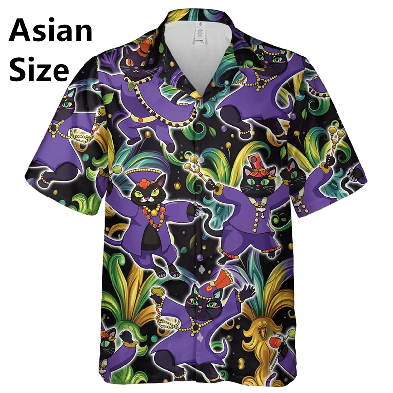 Мужская маска Mardi Gras с короткими рукавами художественный повседневный удобный