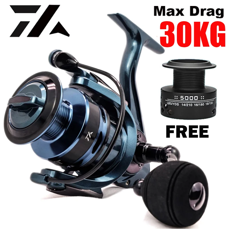 

Q&L 2021 New 1000-7000 Double line cup 12+1BB Metal wire cup 15kg Max Drag Metal rocker 5.0:1 Spinning Fishing Reel