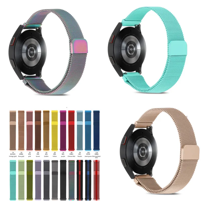 

Ремешок металлический для Samsung Galaxy watch 4/classic/3/Active 2, браслет для Huawei GT/2/2e 20 мм 22, 45 мм 41 мм 46 мм 42 мм