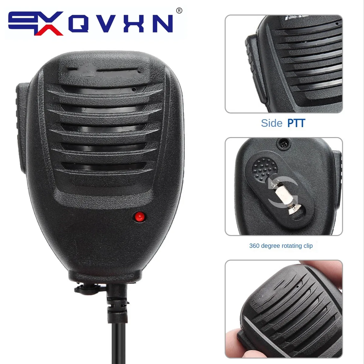 

QVXN-altavoz de mano con micrófono PTT, accesorios tangente para Kenwood, Walkie Talkie Baofeng， radio comunicador， policia