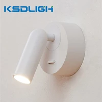 3w simple bedside wall sconce with usb charging adjustable led reading wall lamp with switch bedroom study home indoor luminaris