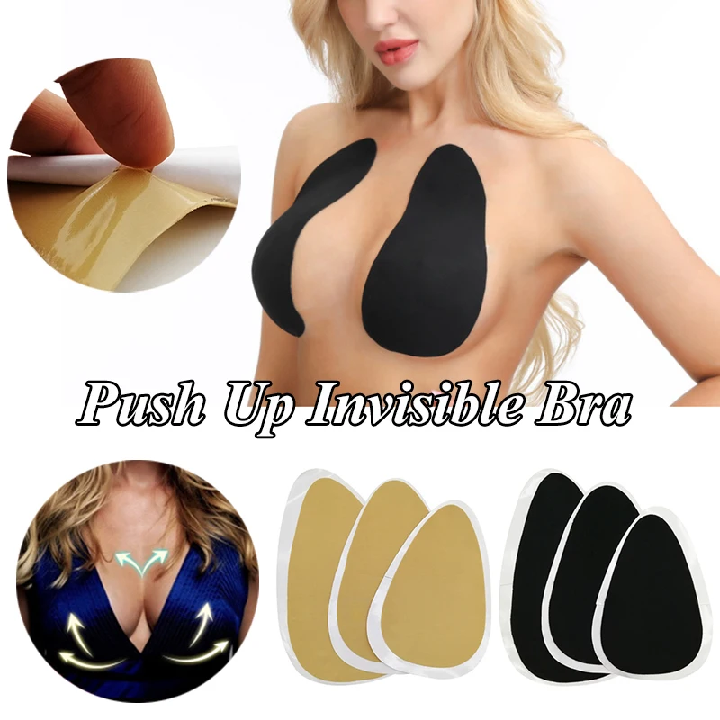 

Breast Stickers Breast Tape Bust Lifter Invisible Bra Nipple Cover Drop Shape Breast Stickers Breathable Disposable Nipple Cover
