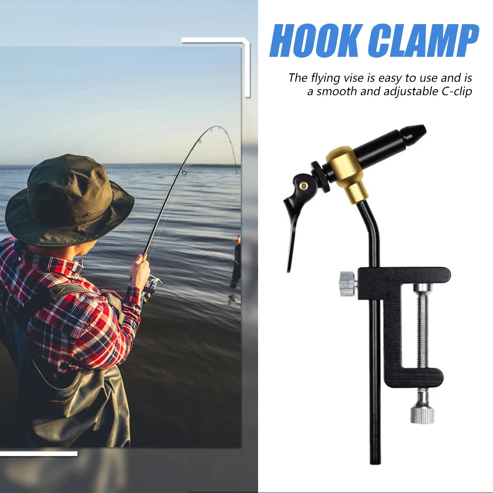 

Hook Clamp Alloy Steel Fly Fishing Tying Threads Tools Fishing Tackle Bobbin Thread Holder Accessories for Outdoor Fishing