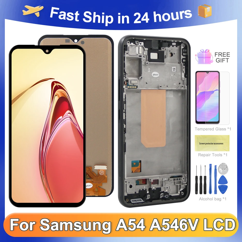 

High Quality TFT For Samsung Galaxy A54 5G LC A546V A546U A546U1 A546B A546E LCD Display Touch Screen Digitizer Repair Parts