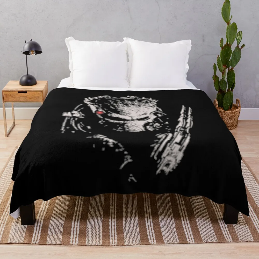 

Predator (BLACK) Throw Blanket Large knit plaid luxury thicken blanket flannel blanket