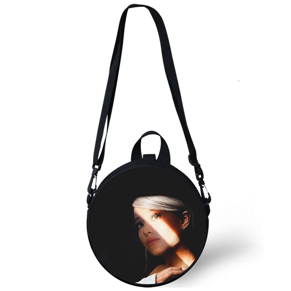 Ariana Grande AG Pop rock Child kindergarten Bag Print Crossbody Shoulder Bags For School Women Mini Round Bagpacks Rugtas Bag