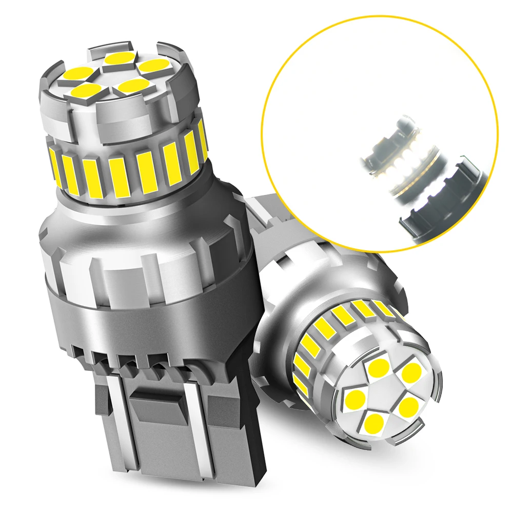 

AUXITO 2 шт. T20 7443 W21/5W Светодиодные фонари Красный 7440 W21W WY21W Светодиодная лампа DRL Стоп-тормоз Задний фонарь автомобиля 12 В 6500 К Белый