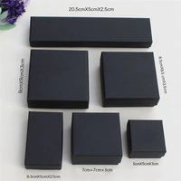 1pc square rectangle jewelry organizer box engagement ring for earring necklace bracelet display gift box holder black box
