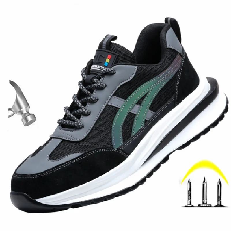 

Кроссовки унисекс из сетчатого материала, со стальным носком, на платформе