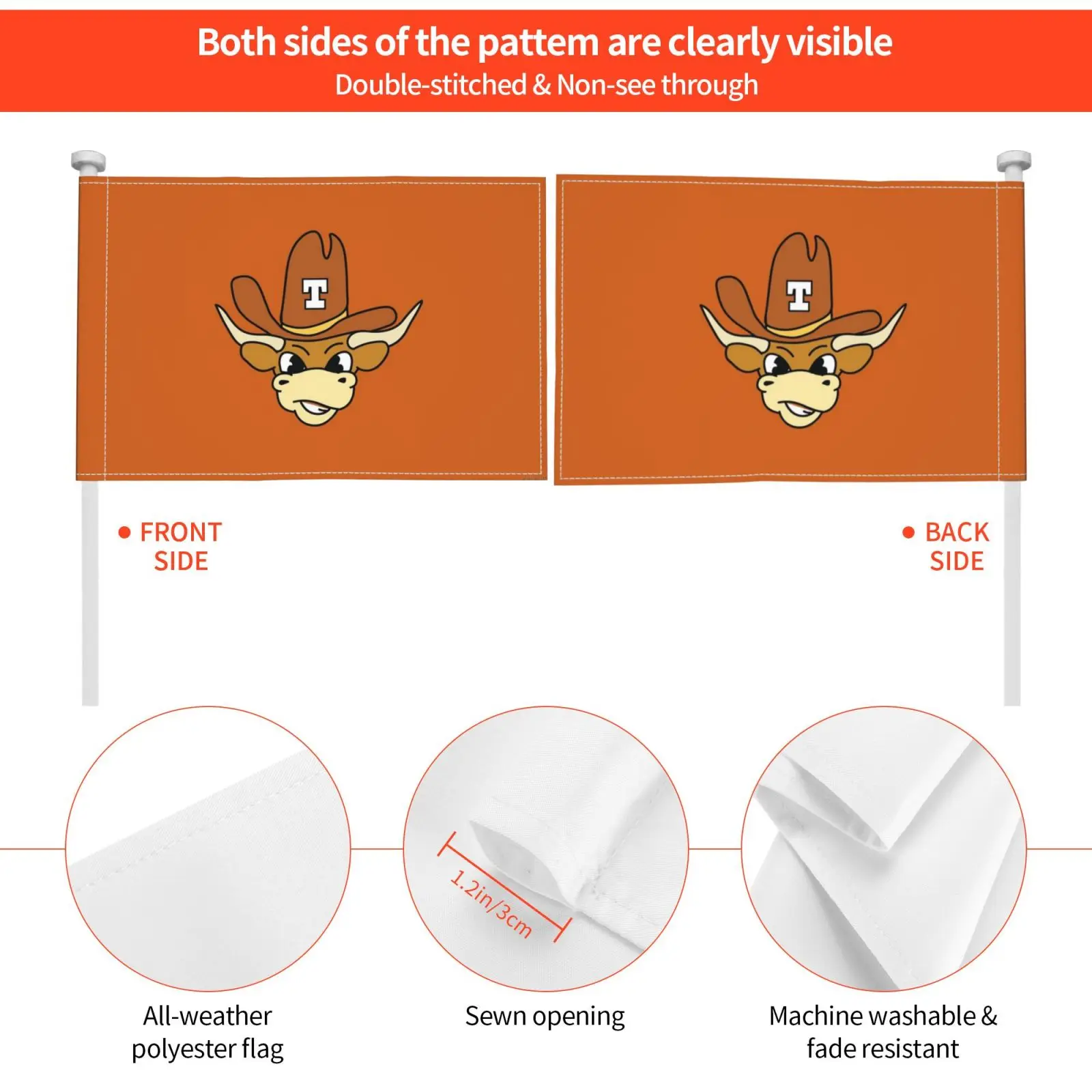 Техасский флаг Автомобильный печать на заказ Ut стикер Остина |