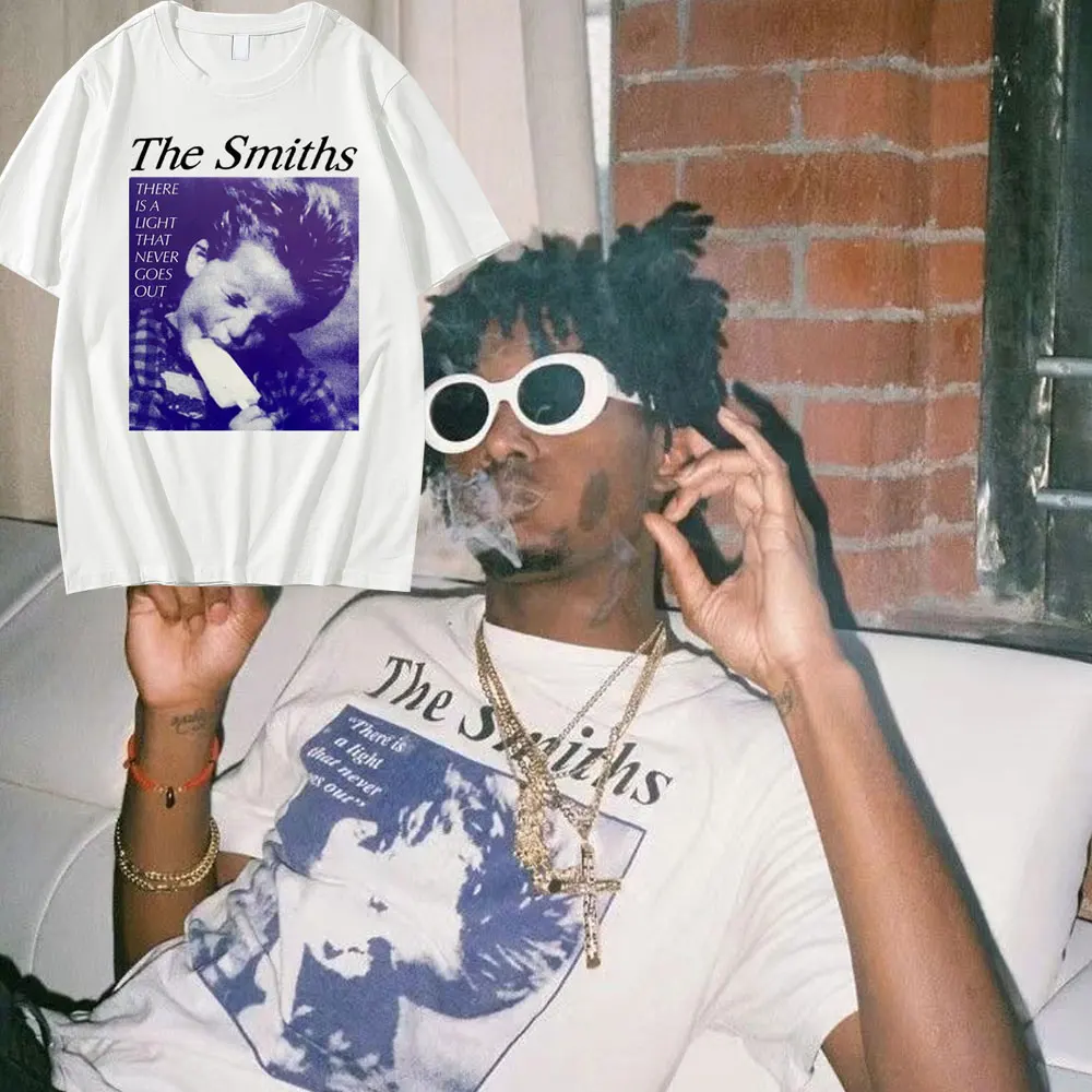 

Playboi Carti The Smiths Same Style Print T-shirts Men Women Hip Hop Oversized Cotton Tees Short Sleeve Men's Casual Streetwear