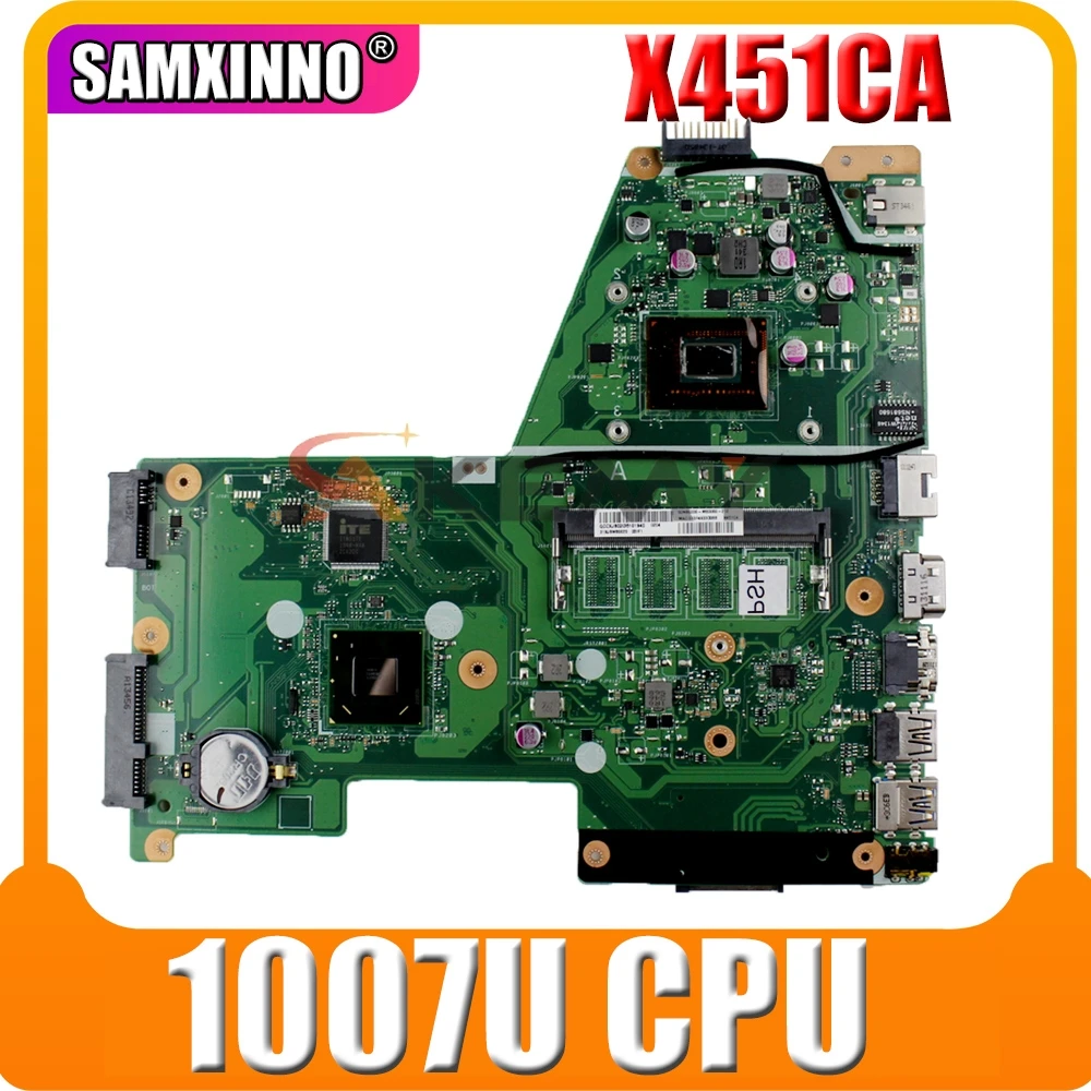 

SAMXINNO Laptop motherboard For Asus X451CA F451 F451C X451CA Mainboard REV.2.1 HM70 1007U GMA HD 3000
