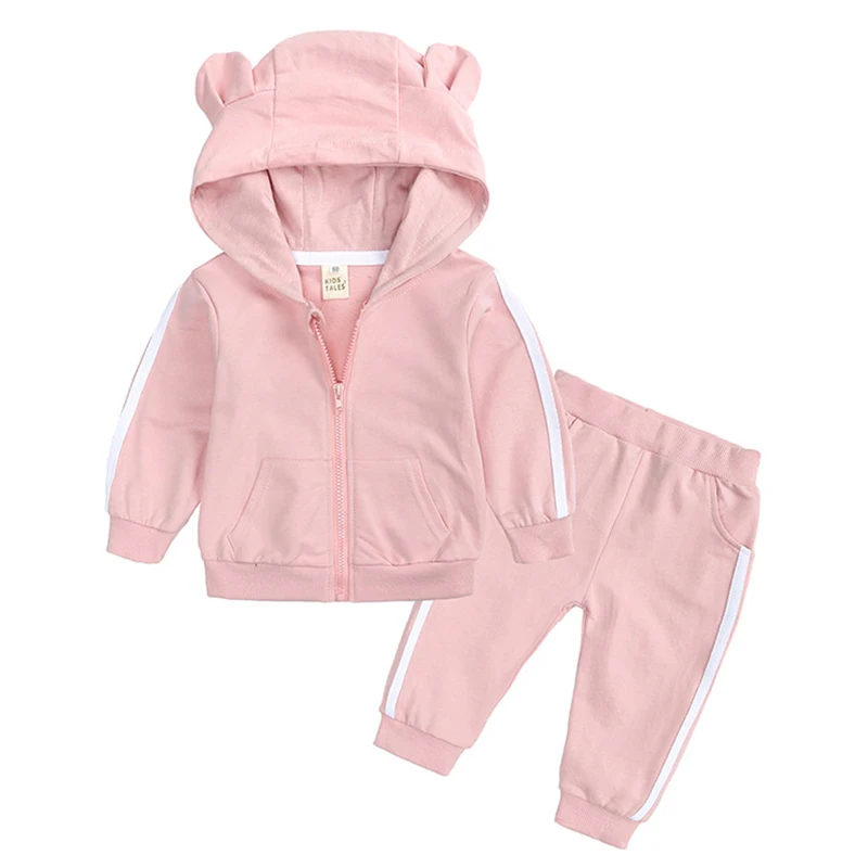 Spring Baby Girls Clothes Hoodies Pants 2Pcs/set 2023 Autumn Newborn Children Outfit Infant Kids Casual Clothing Boys Tracksuits