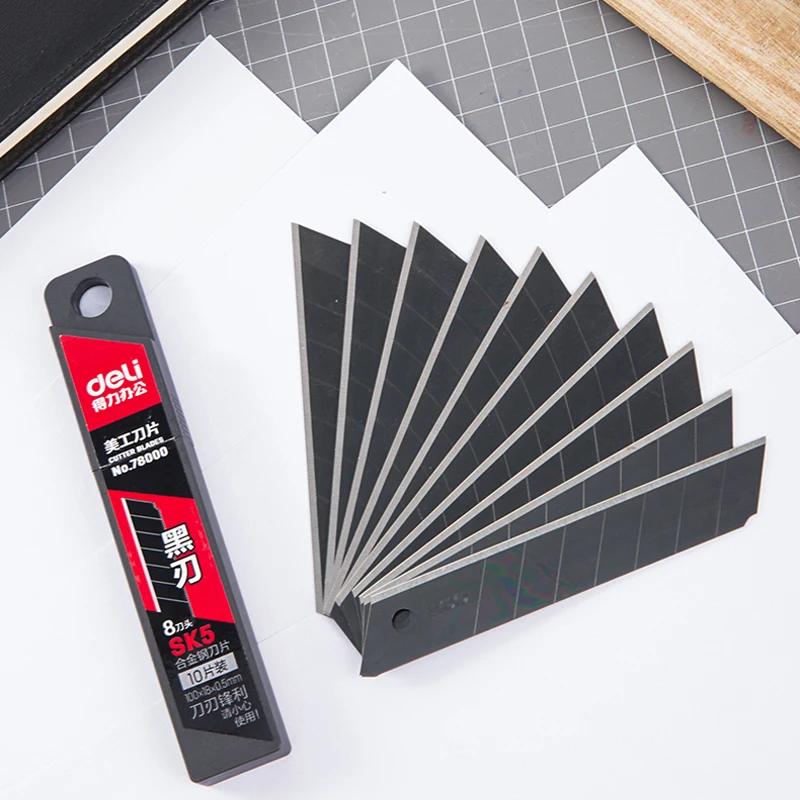 Сменные лезвия в коробке металлическое лезвие из углеродистой стали 18 мм 9 для