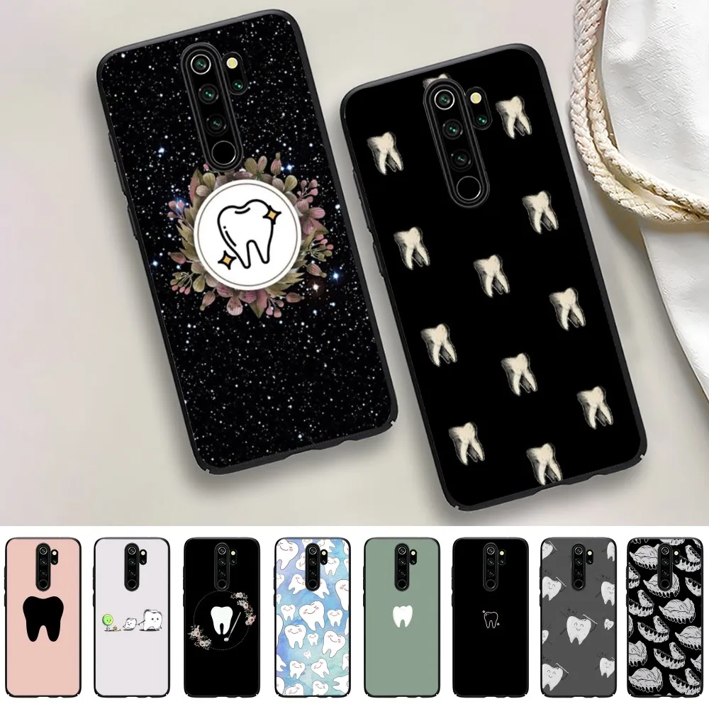 

Tooth Pattern Phone Case For Redmi 5 6 7 8 9 10 plus pro 6 7 8 9 A GO K20 K30 K40 pro plus F3 Fundas