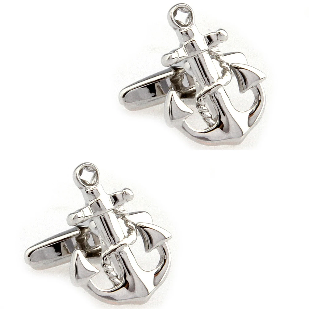 4 дизайна TZG Модные запонки Мужские Якорное колесо (2 пары/лот)