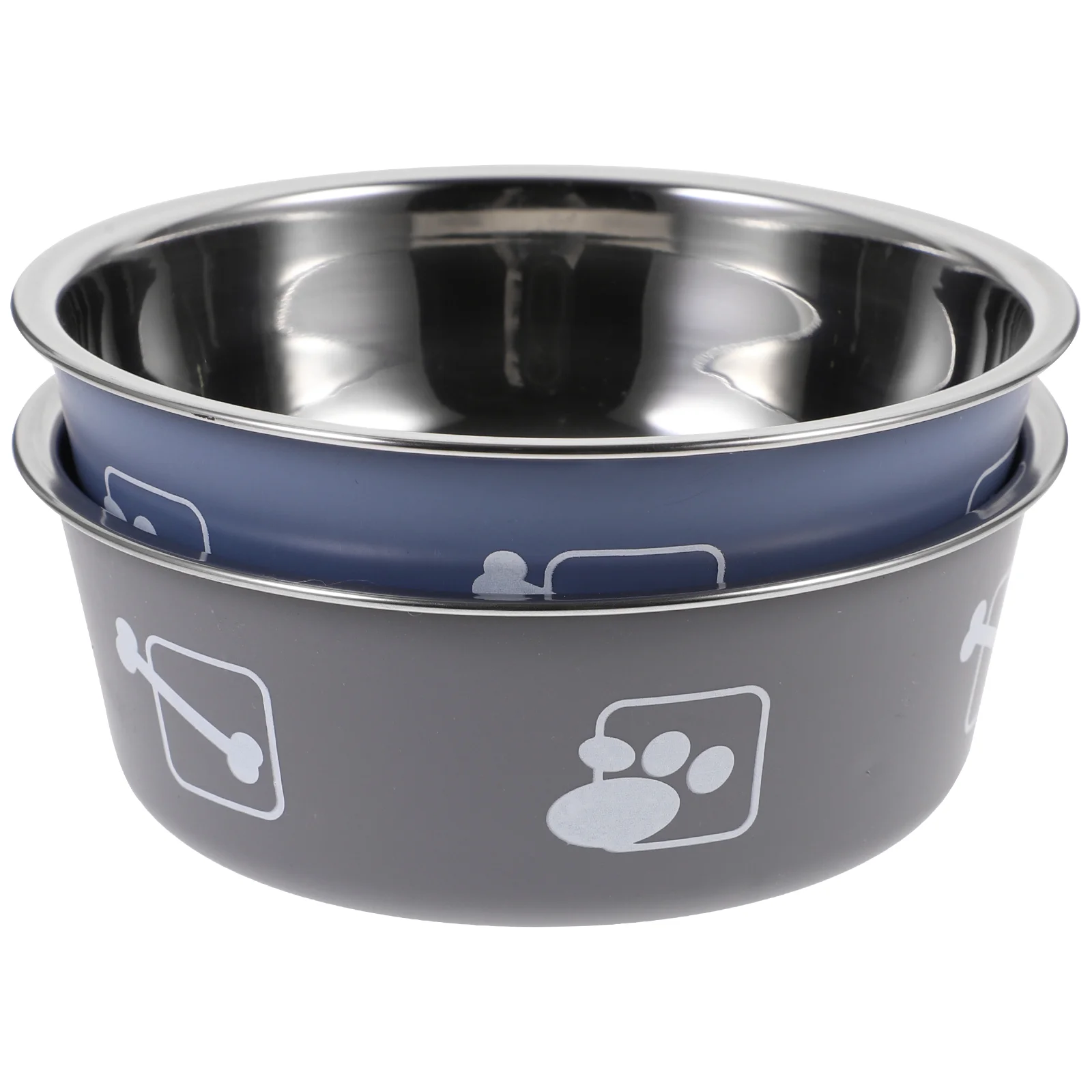 

Dog Bowl Pet Bowls Cat Feeding Feeder Stainless Water Puppy Skid Container Dispenser Holder Practical Non Anti Dishes Base Steel