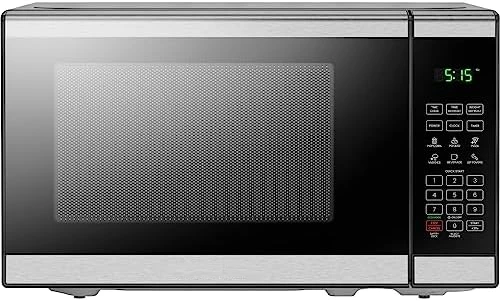 

Countertop Microwave Oven 1.1 Cu. Ft. Digital Stainless Steel Microwave 1000 Watts with 6 Auto Menus, 10 Power Levels, Eco Mode,