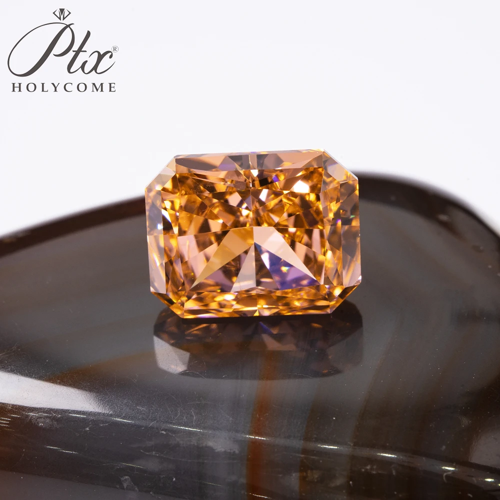 

Size 8x10mm AAAAA Radiant CZ Stone Discoloration Orange Synthetic Oval Cubic Zirconia Stone Loose