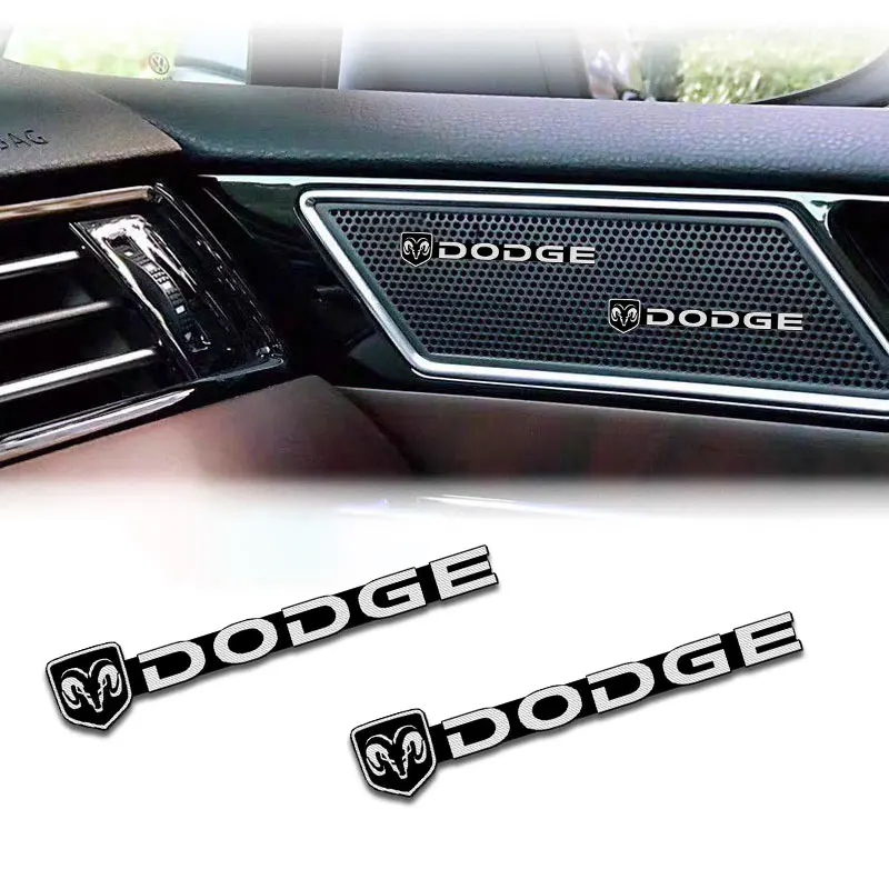 

1pcs Metal Audio Speaker Key Sticker Steering Wheel Decal For Dodge Journey Caliber Challenger Charger Nitro Ram 1500 Durango