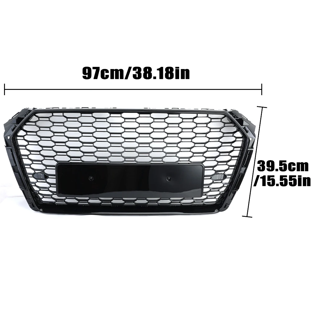 

Гоночные решетки переднего бампера для Audi A4 Avant S4 S-line B9 2017-2019 EU Honeycomb Grills Сетчатая решетка Замена деталей 8W0853651