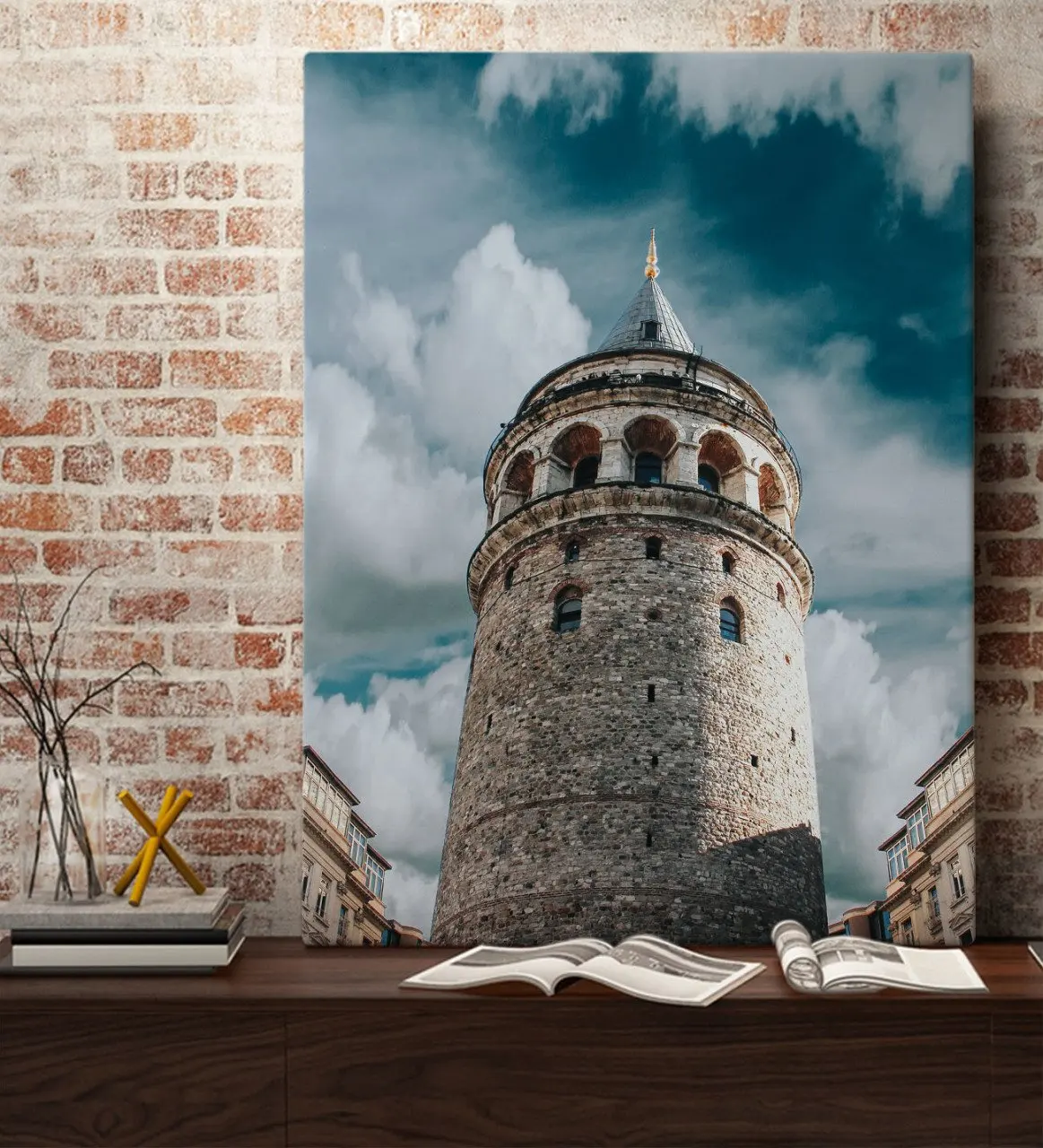 

BK Подарочный холщовый стол с башней Galata 70x100 см-2
