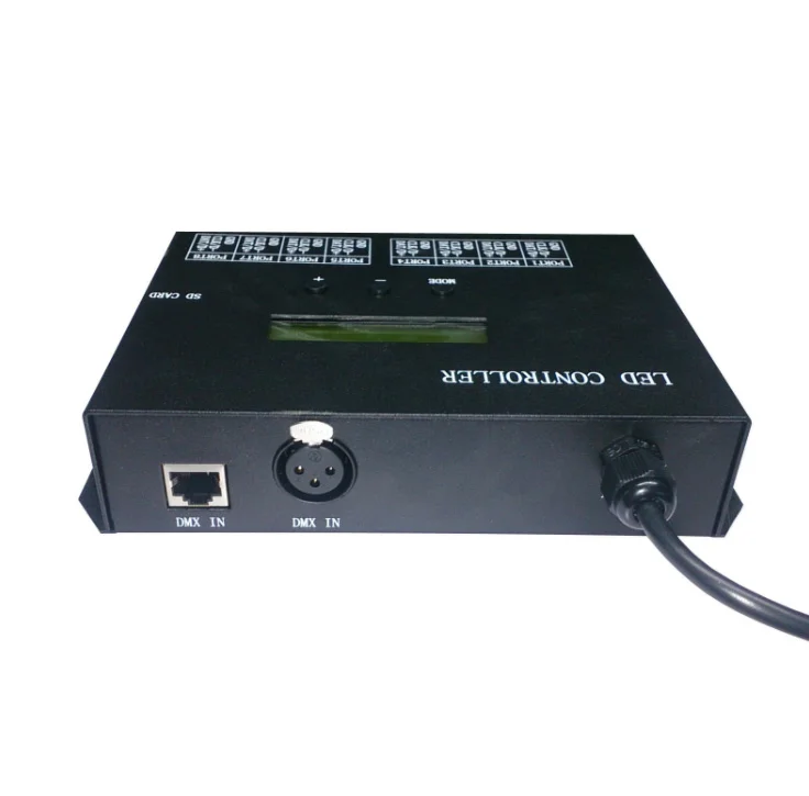H803sa 8port Off-line/stand-alone/sd Card/full Pixel Controllercan Connect Dmx Console ws2812b/ws2811 Etc support Many Chips |