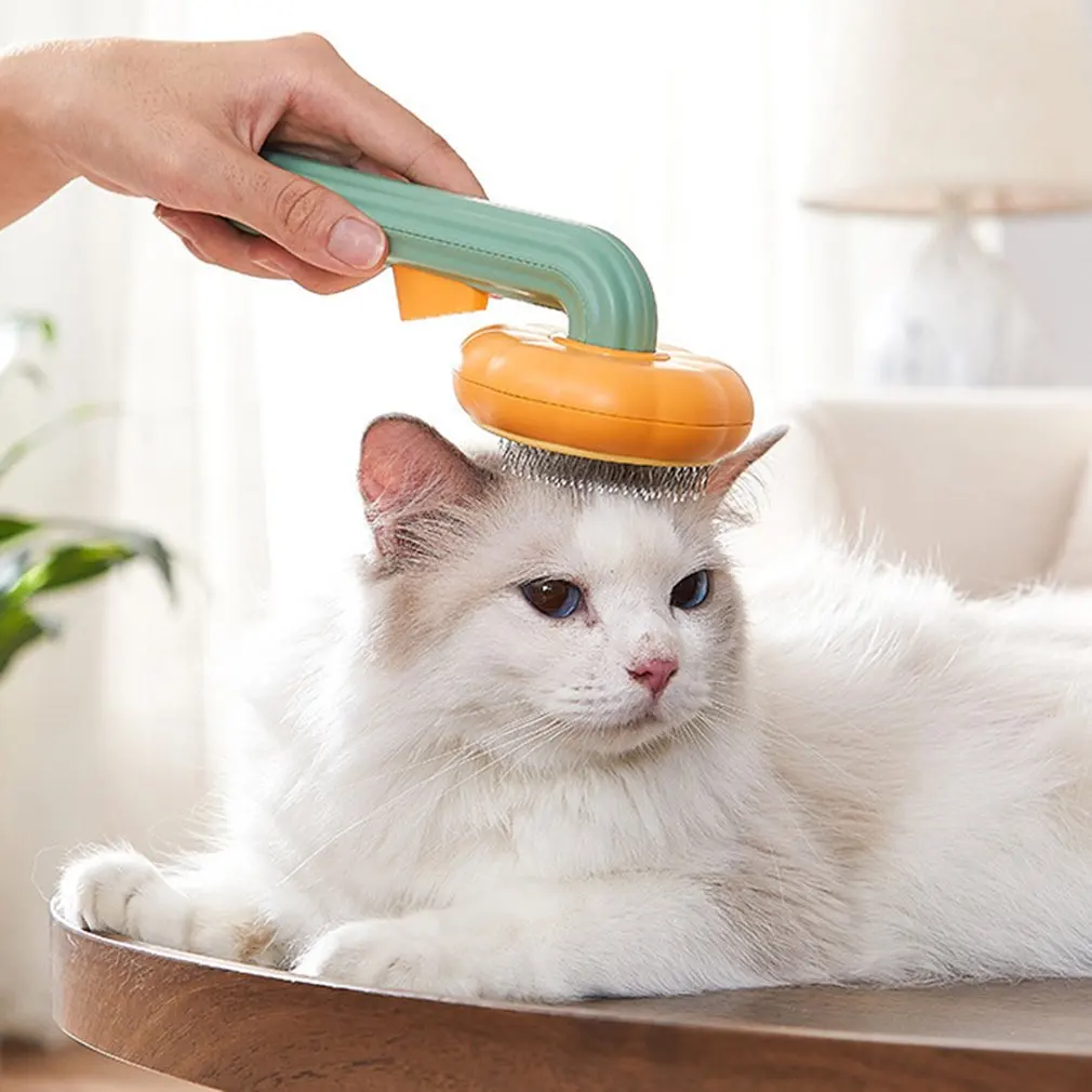 

Pet Cat Comb Dog Hair Removal Selfcleaning Flea Comb for Cats Dog Grooming combs Clean Brush Cat Hair remover Brush Pet Supplies