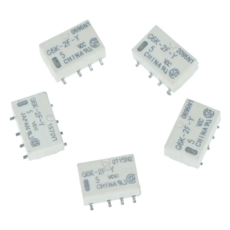 

5pcs Dc 5v Smd G6k-2f-y Signal Relay 8pin For Relay Accessories