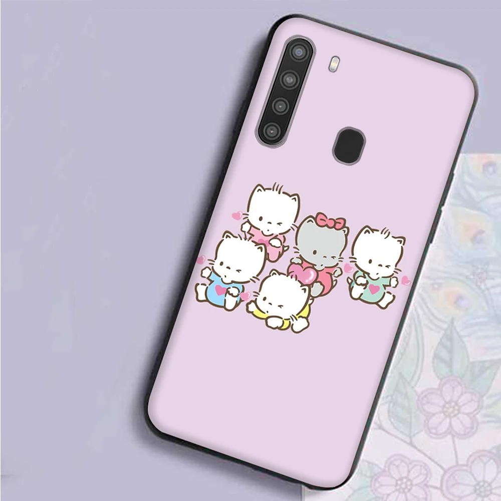 Nya Ni Nyu Nye Nyon Monkichi Cover for OPPO A78 A77 A77S A74 A17 A17K A16 A16K A16S A54 A54S A96 A38 Black Phone Case