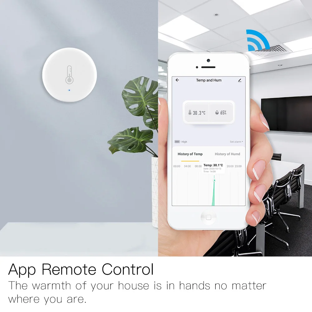 Умный датчик температуры и влажности Tuya Smart ZigBee питание от батареи безопасность с