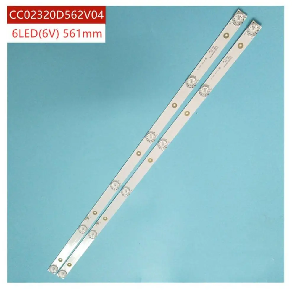 TV LED strip light for HI 32HT101W 32HT101X AMCV LE-32ZTH07 strip ruler 560mm CC02320D562V04 32E9 2X6 16/3/18 strip tape