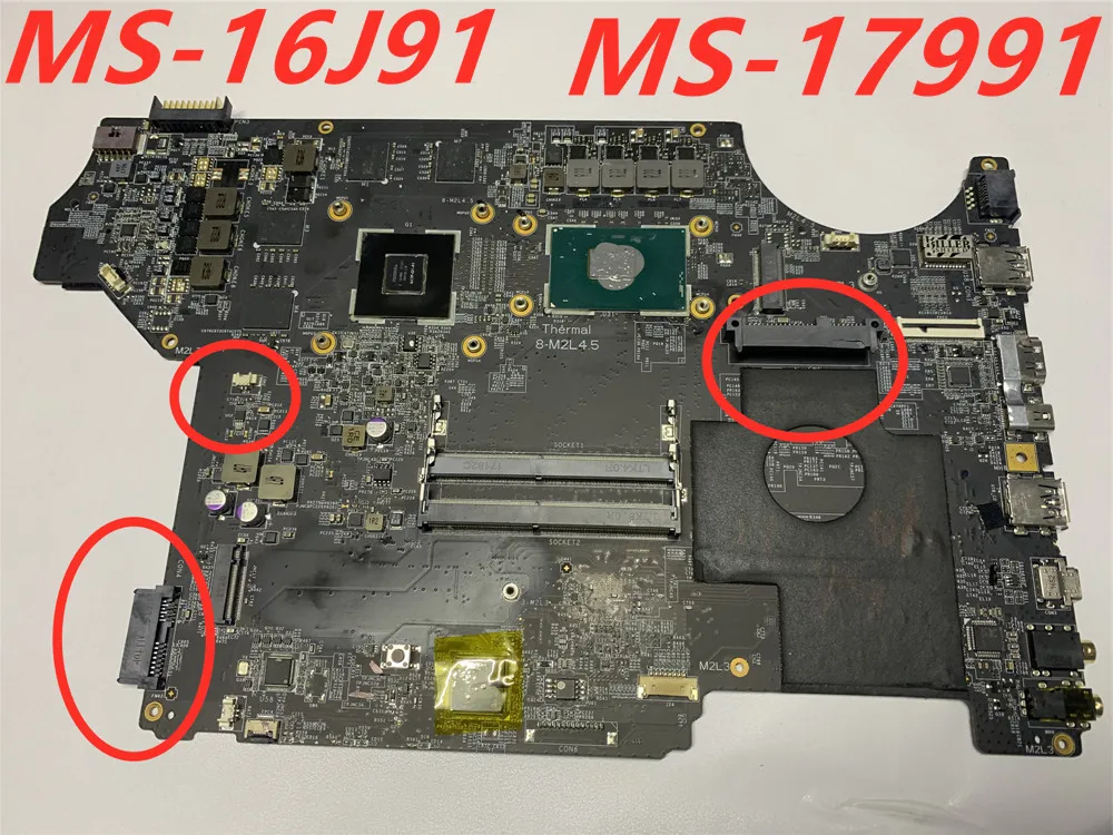 Оригинальная материнская плата MS-16J91 для ноутбука MSI MS-16J9 MS-1799 GE62VR GP62VR GL62 GP72VR GL72VR