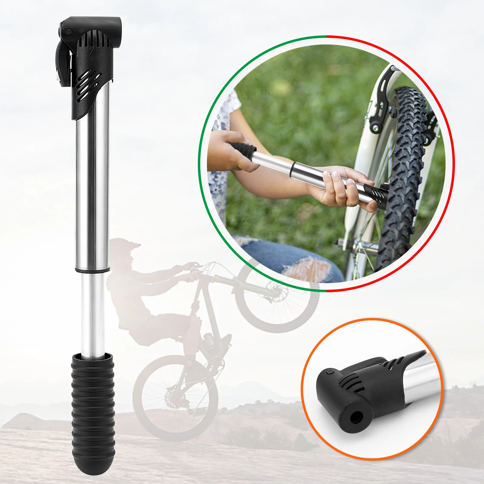 

Cycling Hand Air Pump Tire Inflator Bicycle Accessories MTB Bike Pump Cycling Riding Equipment MTB Air Compressor