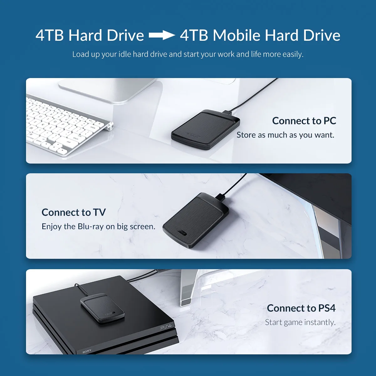 ORICO SATA к USB 3 0 Корпус жесткого диска 2 5 дюйма внешний жесткий диск чехол для 7-9 мм SSD