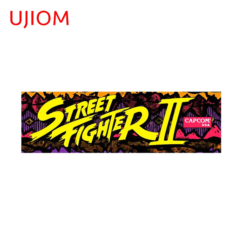 

UJIOM 13cm x 4.4cm for Street Fighter Cartoon Car Stickers Car Door Protector Decal Vinyl Material Air Conditioner Decoration