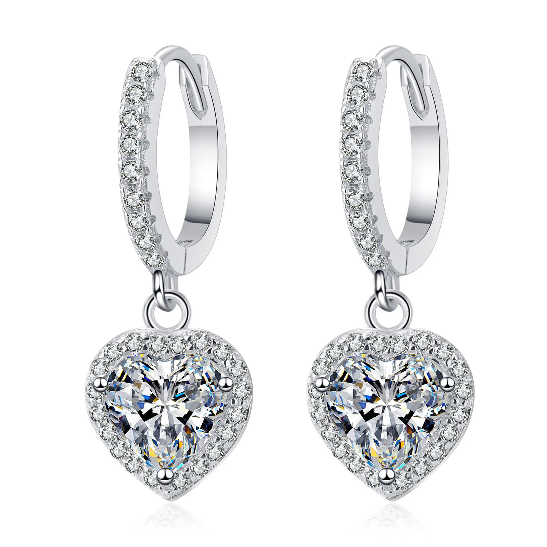 

Серьги-кольца женские из серебра 100% пробы, 2 карата