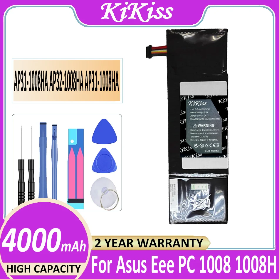 

Original KiKiss Powerful Battery AP31-1008HA AP32-1008HA AP31-1008HA 4000mAh For Asus Eee PC 1008 1008H 1008HA Bateria