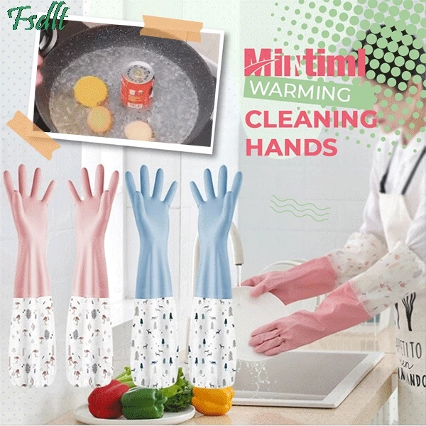 Перчатки из ПВХ и латекса плюшевые перчатки с длинным рукавом водонепроницаемые