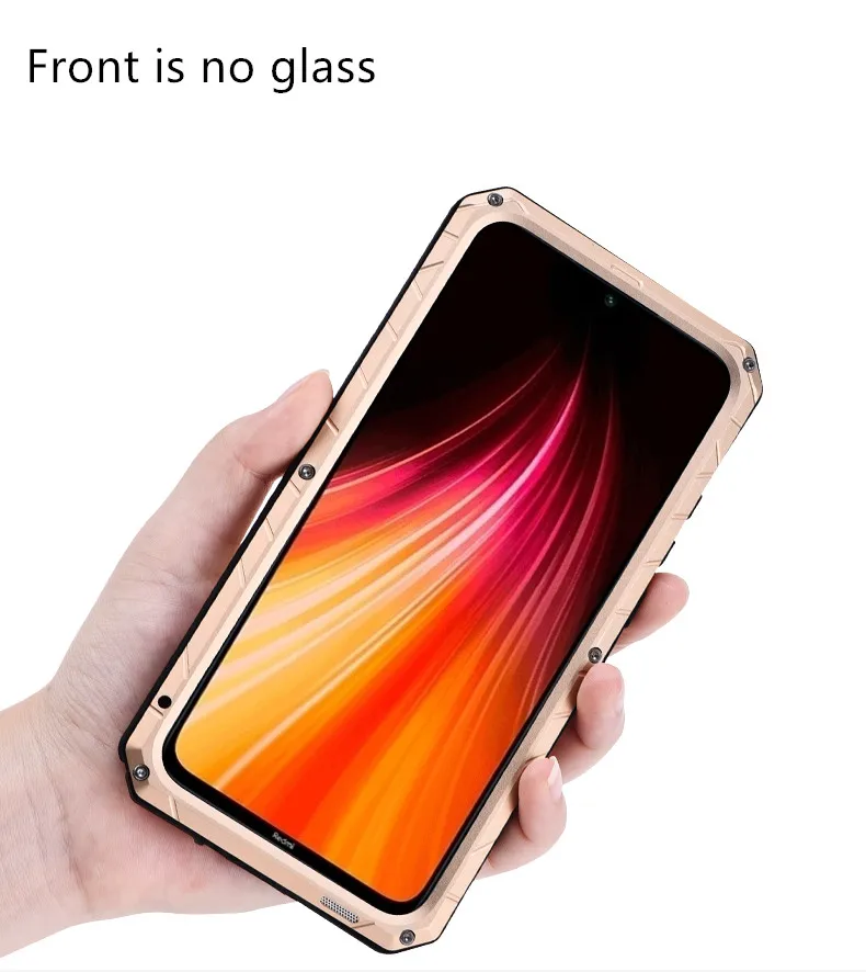 Imatch Aluminum Metal Silicone Shockproof Case Cover For Xiaomi Redmi Note 10 9 8 7 Pro Dirt Shock Proof Cover For Redmi K40 K30