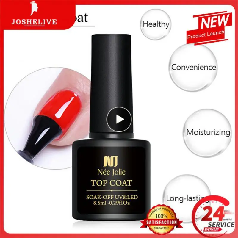 

Nee Jolie 8.5ml Nail Gel Top Coat No Wipe UV Gel Varnish Sealing Shining Clear Nail Gel Diamond Top Coat Removable Primer