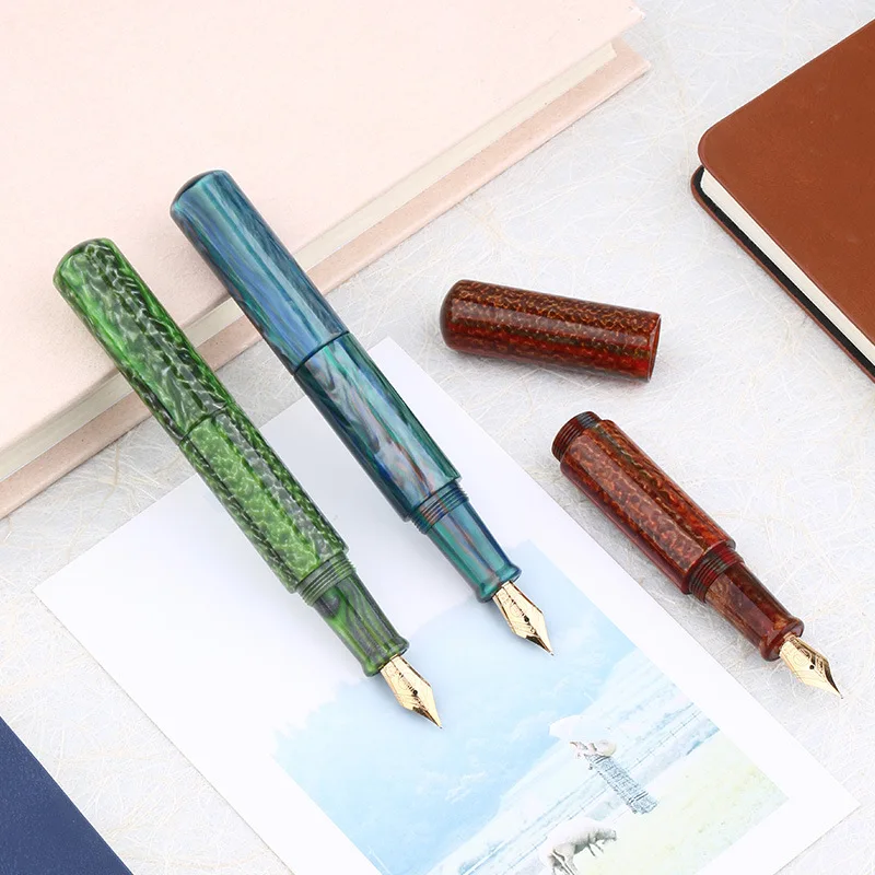 

End Craftsman Maru Cai Portable Resin Short Pen Iridium Gold Pen Transparent Color Ink Students Practice Calligraphy Ink Bile