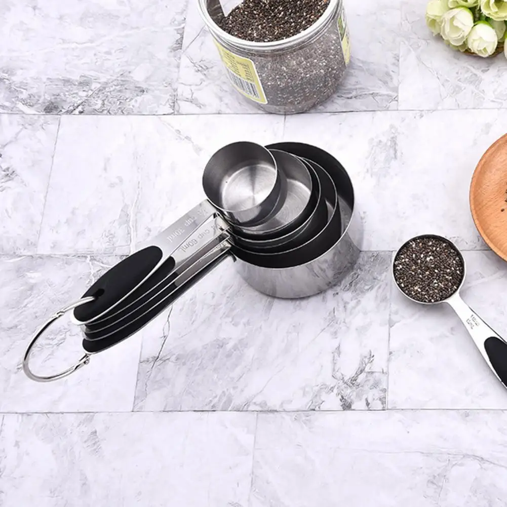 

Anti-slip Silicone Polished Finished Measure Scoop Set Kitchen Tool