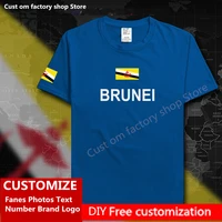 nation of brunei cotton t shirt custom jersey fans diy name number brand logo hip hop loose casual t shirt flag brn bruneian