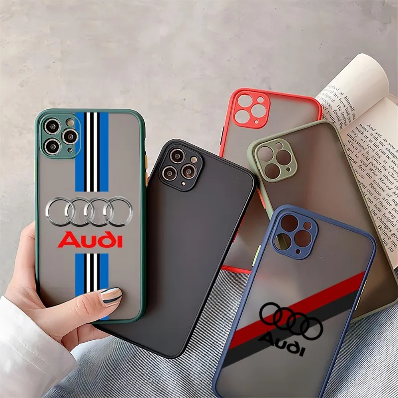 

Sports Car Audi Phone Case For IPhone 14 13 Pro Max 12 Mini 11 SE 2020 Couple Plus XS X XR Matte Frosted Protection Case