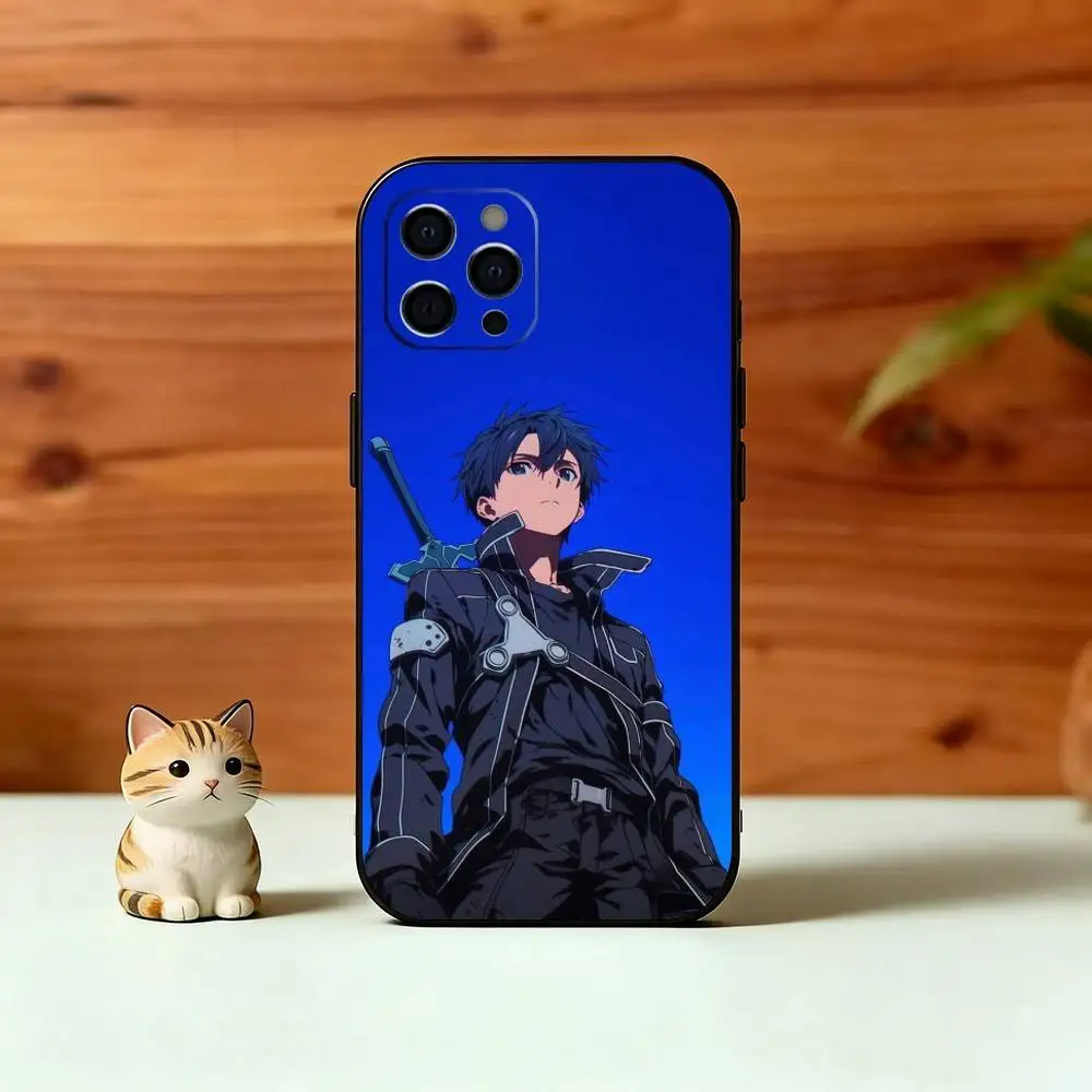 Фото S-Sword Art Online K-Kirito Phone Case Silicone Soft For IPhone 17 16 15 14 13 12 11 X XR Plus Pro Max Plus №2