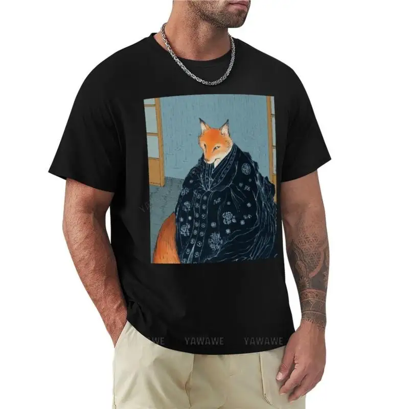

Футболка с изображением лисы на свадьбу, футболка с графическим рисунком, винтажные футболки, футболки с изображением животных для мальчиков, мужские хлопковые футболки