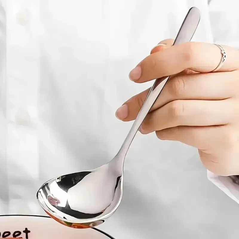 

MOONBIFFY Нержавеющая сталь утолщенная ложка для супа