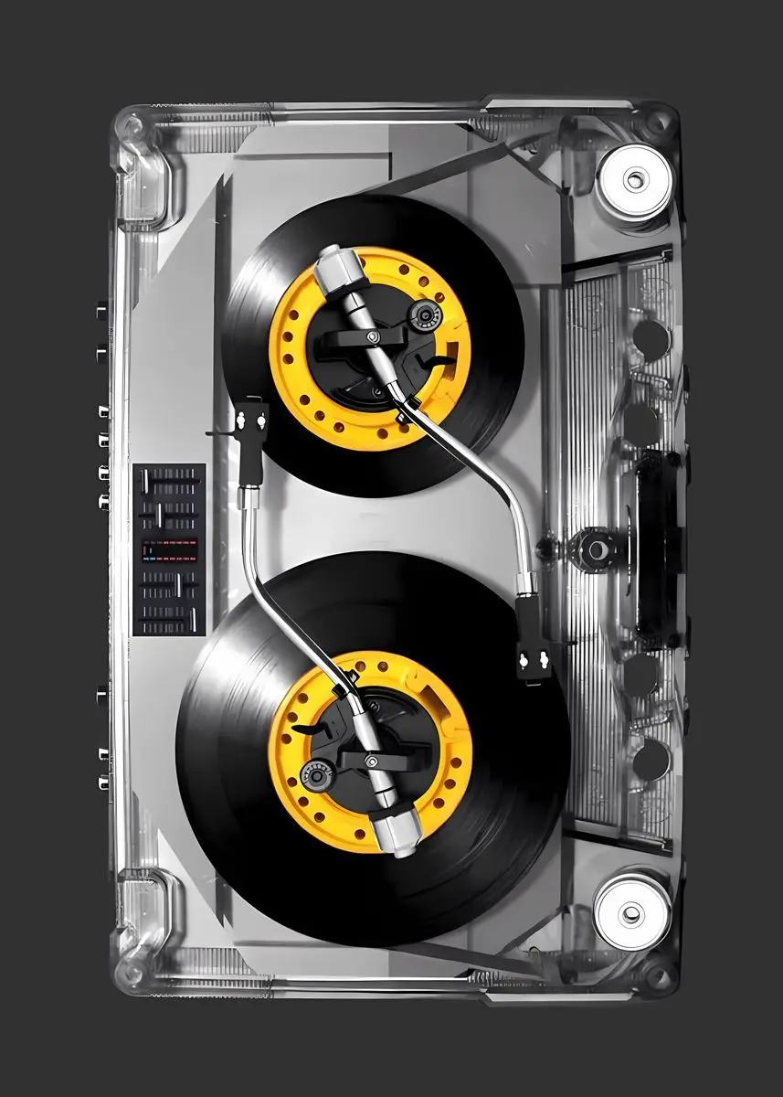 

Винтажная кассета DJ постер на холсте